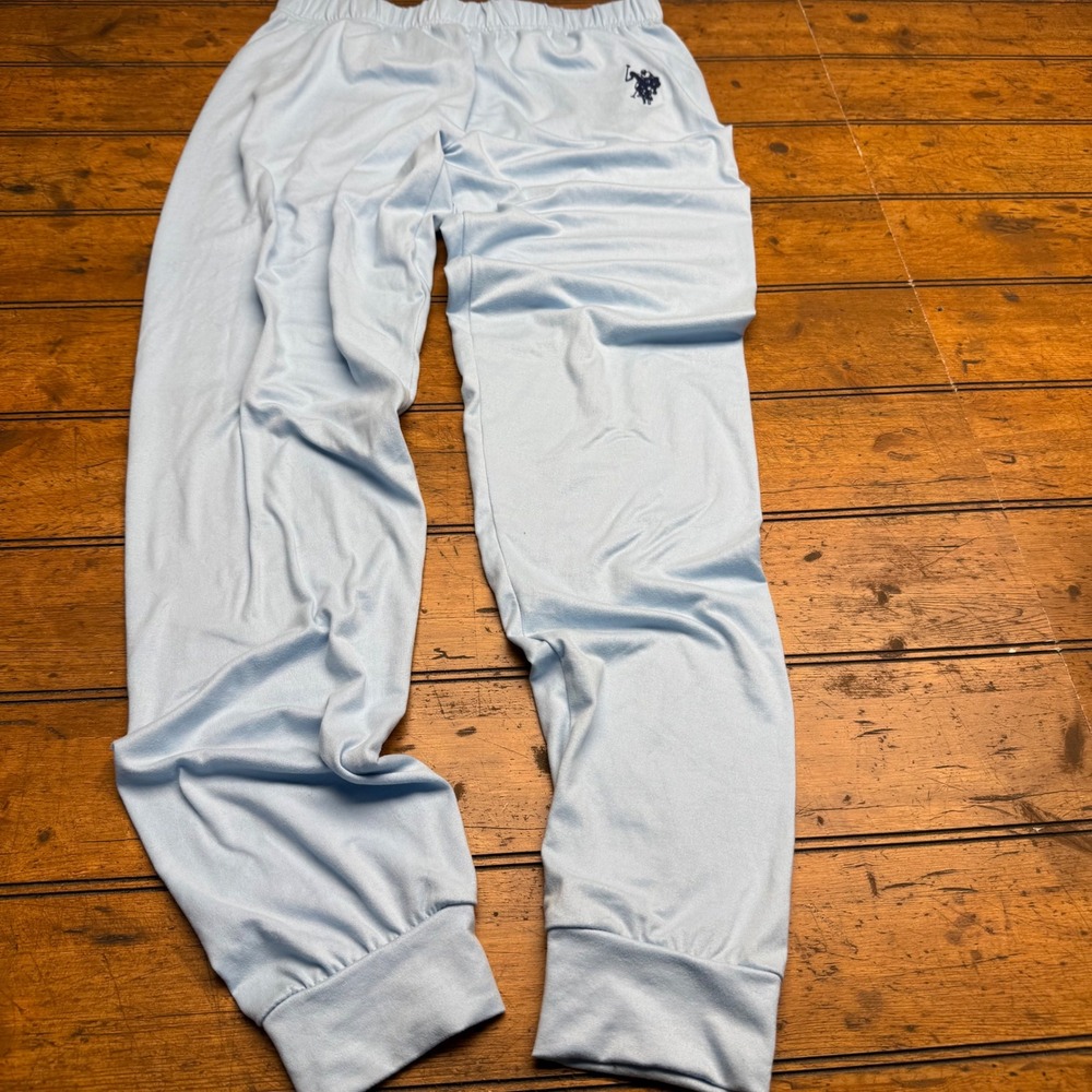 US Polo Assn Womens Light Blue Jogger Sweatpants‎ Lounge Pants Size Small